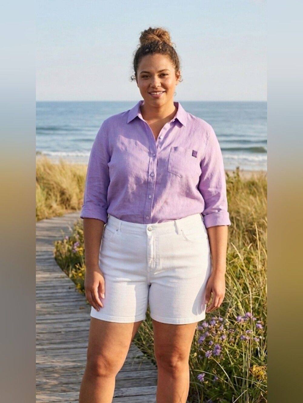 Gloria Vanderbilt Amanda Shorts White Sz 24W New
